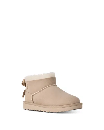 Ugg Girls' Ultra Mini Bailey Bow Boots - Little Kid, Big Kid In Neutral