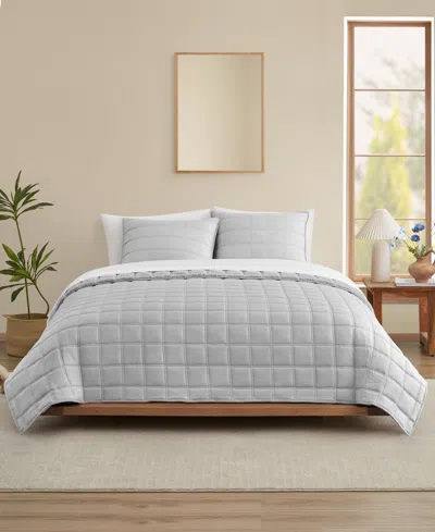 Ugg Gizelle 3-pc. Reversible Quilt Set, King In Gray