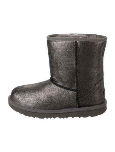 Pre-owned Ugg Glitter Boots In Black