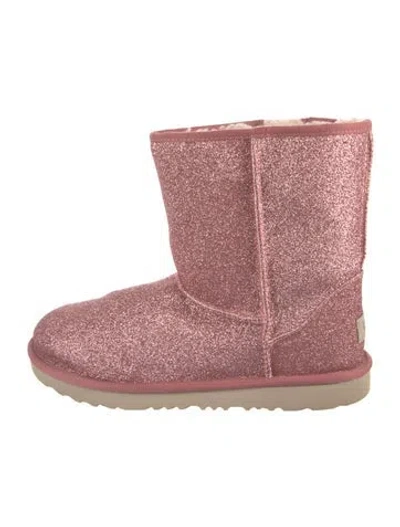 Pre-owned Ugg Glitter Glitter Accents Boots In Pink