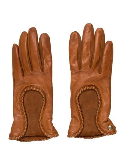 Pre-owned Ugg Gloves In Brown