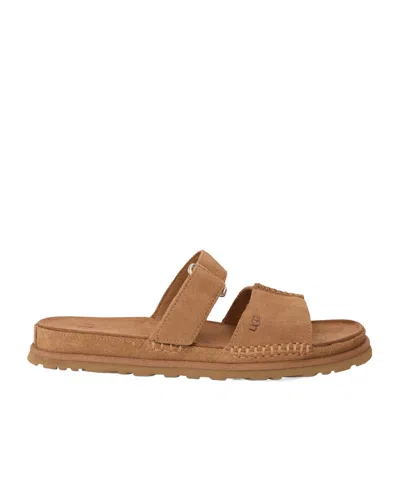 Ugg Gold Flat Sandals In Brown