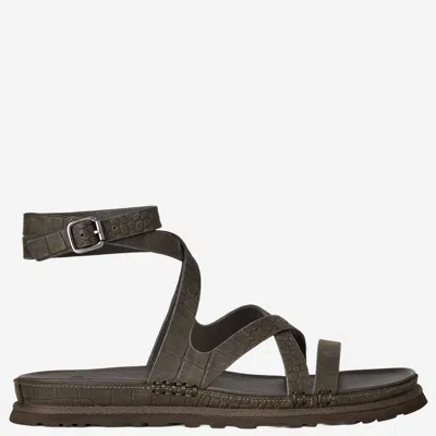 Ugg Golden Gaze Sandals With Animal Print In Brown