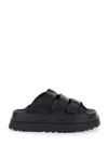 Ugg 'golden Glow' Black Sandals With Round Open Toe