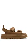 UGG GOLDEN GLOW LOGO-EMBOSSED TOUCH-STRAP SANDALS