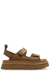Ugg Rubber Sandals With Embossed Logo In Brown