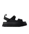 Ugg Logo Flat Sandals In Black