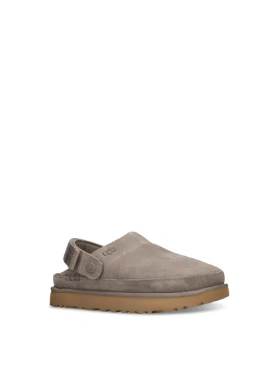 Ugg Golden Suede Clog Dark Grey In Grey Dark