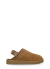 Ugg Suede Slip-on Mules With Adjustable Back Strap In Brown