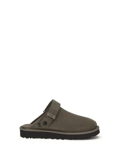 Ugg Goldencoast Ii Nubuck Mules In Gray