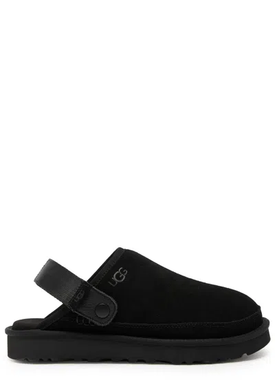 Ugg Goldencoast Ii Suede Slingback Clogs In Black