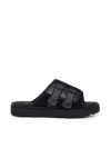 Ugg Goldencoast Shearling-lined Suede Sliders In Black