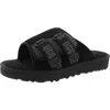 Ugg Goldencoast Strap Mens Adjustable Suede Slide Sandals In Black