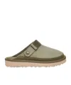 Ugg Mens Goldencoast Adjustable Heel-strap Suede Clog Green Oth In Nude