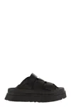 Ugg Golden Glow Black Sandals With Round Open Toe In Tech Fabric Woman In Black