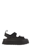 Ugg Shiny Platform Lug Sole Sandals In Black