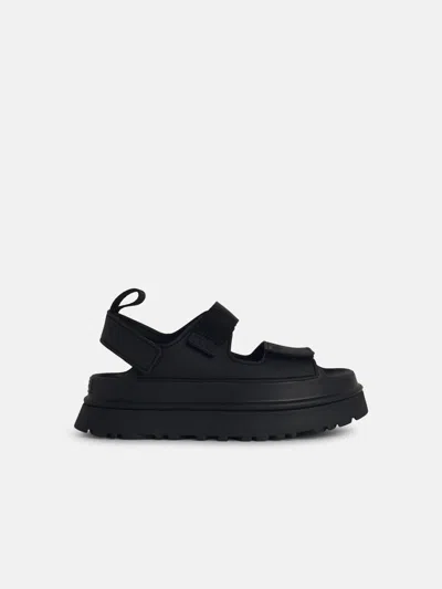 Ugg 'goldenglow' Black Rubber Sandals