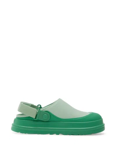 Ugg Goldenglow Canvas Flat Mules In Green