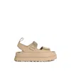 Ugg Goldenglow Platform Sandals Open Toe Pull Tab In Neutral