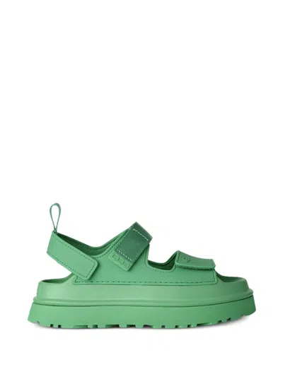 Ugg Goldenglow Embossed Sandals In Green