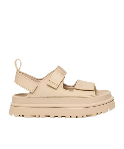 UGG UGG GOLDENGLOW LOGO EMBOSSED SANDALS