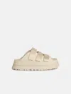 Ugg 'goldenglow' Ivory Fabric Blend Slippers In Ivory