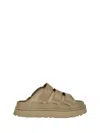 Ugg Golden Glow Beige Sandals With Round Open Toe In Tech Fabric Woman