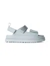 Ugg Round Toe Flat Sandals In Blue