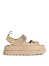 Ugg Goldenglow Platform Sandals Open Toe Pull Tab In Neutral