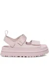 Ugg Shimmering Platform Sandals Pull Tab In Pink