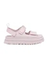 Ugg Shimmering Platform Sandals Pull Tab In Pink