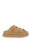 Ugg Golden Glow Beige Sandals With Round Open Toe In Tech Fabric Woman