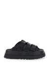 Ugg Golden Glow Black Sandals With Round Open Toe In Tech Fabric Woman In Black