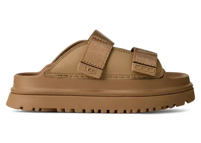 Pre-owned Ugg Goldenglow Slide (kids) Sneakers In Dark Sand