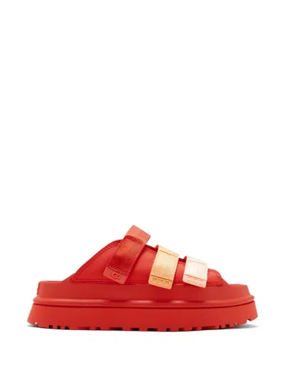 Ugg Goldenglow Slide Sandals In Red
