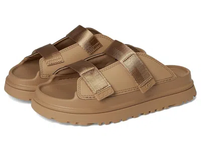 Ugg Goldenglow Slide (toddler/little Kid/big Kid) Kids Shoes Dark Sand : 2 Little Kid M, Polyester