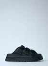 Ugg Golden Glow Black Sandals With Round Open Toe In Tech Fabric Woman In Black