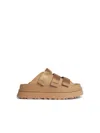 Ugg 'goldenglow' Slippers In Beige Fabric Blend
