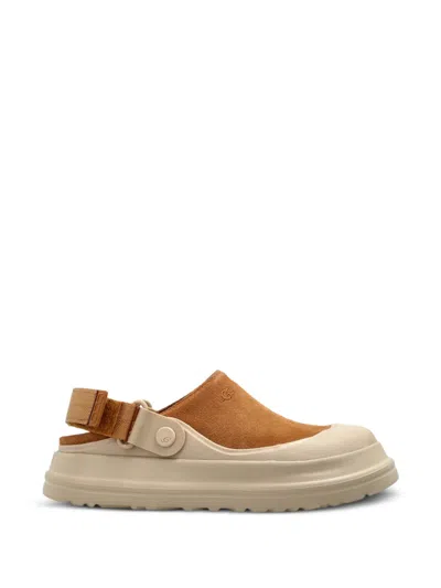 Ugg Goldenglow Suede Clogs In Brown