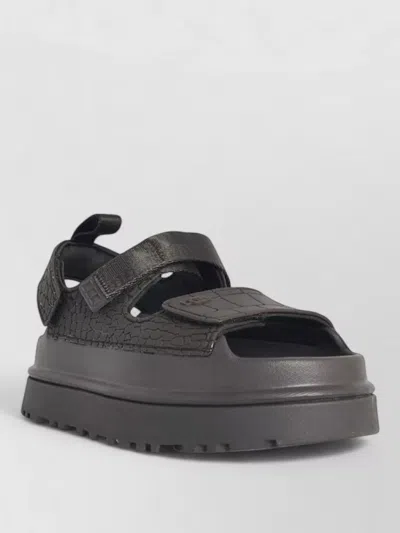 Ugg Goldenglow Tpu Sandals Open Toe Platform In Black