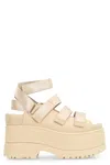 Ugg Goldenrise Platform Sandals In Sand