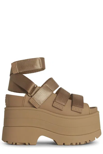 Ugg Goldenrise Beige Rubber Sandals