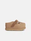 Ugg 'goldenstar' Beige Suede Slippers In Beige