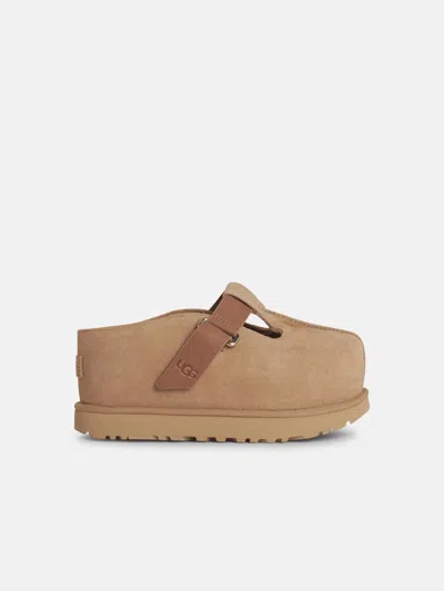 Ugg 'goldenstar' Beige Suede Slippers