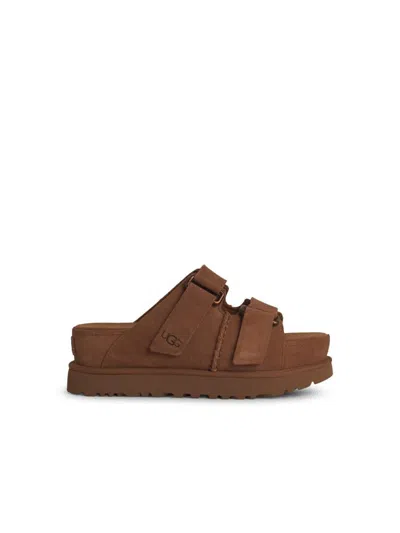 Ugg 'goldenstar' Brown Suede Slippers