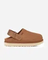 Ugg Goldenstar Suede Slingback Clogs In Chestnut