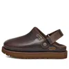 Ugg Goldenstar Clog Leather Regen 'ironwood' In Brown