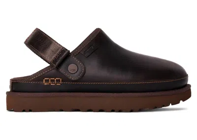 Pre-owned Ugg Goldenstar Clog Leather Regen (women's) Sneakers In Ironwood In Brown
