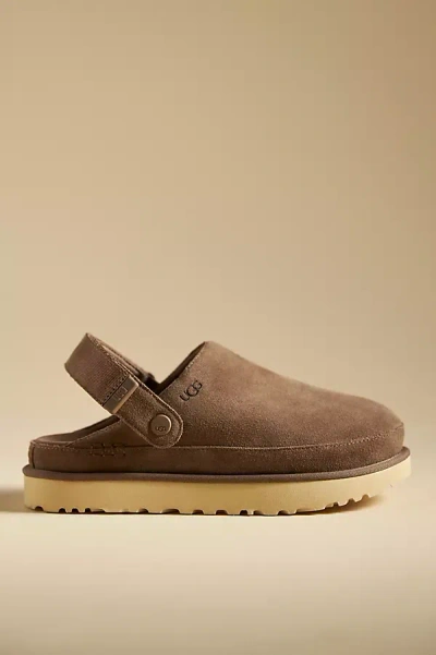Ugg Goldenstar Clogs In Dark Brown