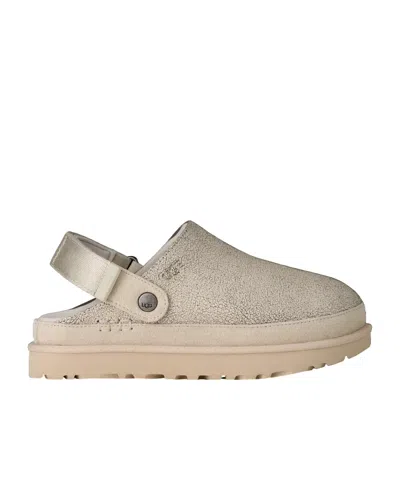 Ugg Goldenstar Crackle Clogs In Gray